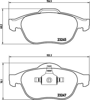 Brembo P 68 030 - Bremžu uzliku kompl., Disku bremzes adetalas.lv