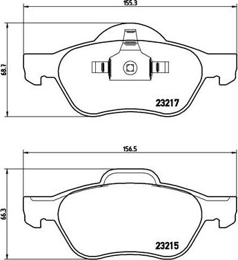 Brembo P 68 029 - Bremžu uzliku kompl., Disku bremzes adetalas.lv