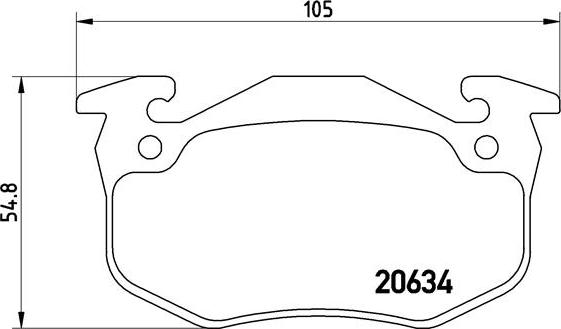 Brembo P 68 020 - Bremžu uzliku kompl., Disku bremzes adetalas.lv