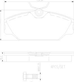 Brembo P68027N - Bremžu uzliku kompl., Disku bremzes adetalas.lv