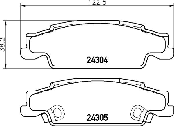 Brembo P 09 031 - Bremžu uzliku kompl., Disku bremzes adetalas.lv