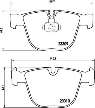 Brembo P 05 001 - Bremžu uzliku kompl., Disku bremzes adetalas.lv