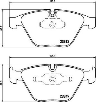 Brembo P 06 046 - Bremžu uzliku kompl., Disku bremzes adetalas.lv