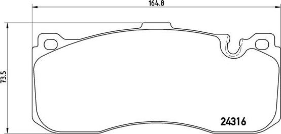 Brembo P 06 041 - Bremžu uzliku kompl., Disku bremzes adetalas.lv