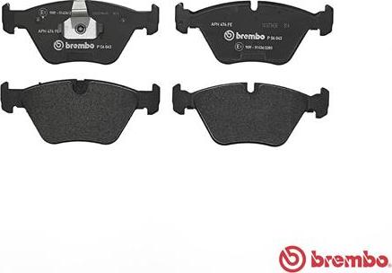 Brembo P 06 043 - Bremžu uzliku kompl., Disku bremzes adetalas.lv