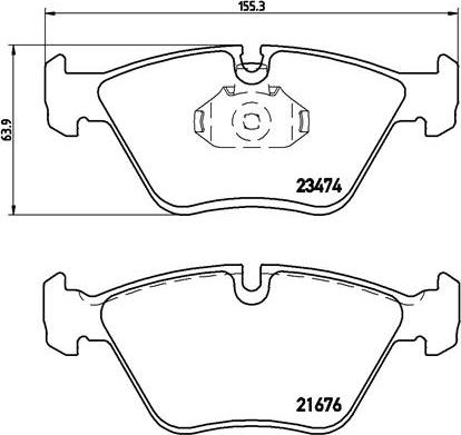 Brembo P 06 042 - Bremžu uzliku kompl., Disku bremzes adetalas.lv