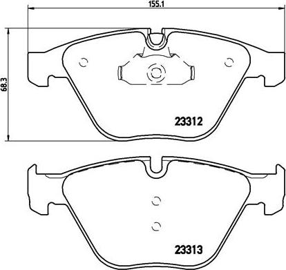 Brembo P 06 054X - Bremžu uzliku kompl., Disku bremzes adetalas.lv