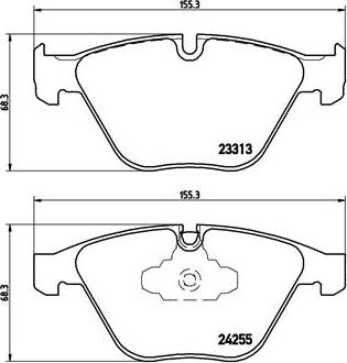 Brembo P 06 055X - Bremžu uzliku kompl., Disku bremzes adetalas.lv