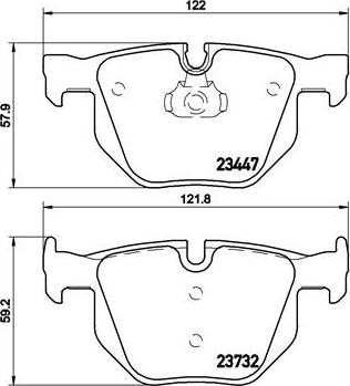 Brembo P 06 056 - Bremžu uzliku kompl., Disku bremzes adetalas.lv