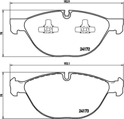 Brembo P 06 058 - Bremžu uzliku kompl., Disku bremzes adetalas.lv