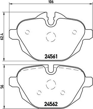 Brembo P 06 064 - Bremžu uzliku kompl., Disku bremzes adetalas.lv