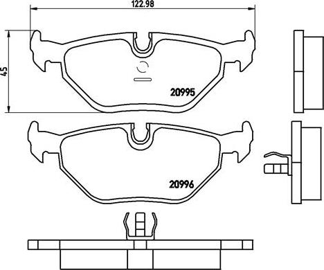 Brembo P 06 011 - Bremžu uzliku kompl., Disku bremzes adetalas.lv