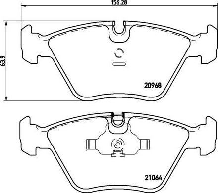 Brembo P 06 012 - Bremžu uzliku kompl., Disku bremzes adetalas.lv