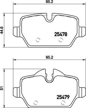 Brembo P 06 080 - Bremžu uzliku kompl., Disku bremzes adetalas.lv