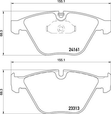 Brembo P 06 081 - Bremžu uzliku kompl., Disku bremzes adetalas.lv