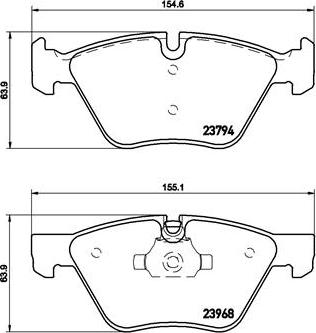 Brembo P 06 036X - Bremžu uzliku kompl., Disku bremzes adetalas.lv