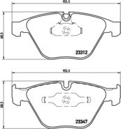 Brembo P 06 031 - Bremžu uzliku kompl., Disku bremzes adetalas.lv