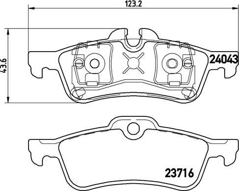 Brembo P 06 032 - Bremžu uzliku kompl., Disku bremzes adetalas.lv