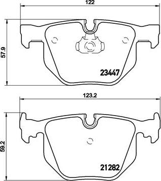 Brembo P 06 029 - Bremžu uzliku kompl., Disku bremzes adetalas.lv