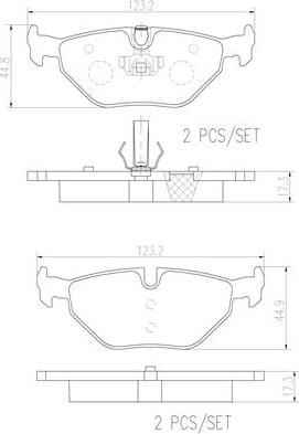 Brembo P06025N - Bremžu uzliku kompl., Disku bremzes adetalas.lv