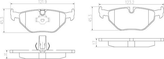 Brembo P06023N - Bremžu uzliku kompl., Disku bremzes adetalas.lv