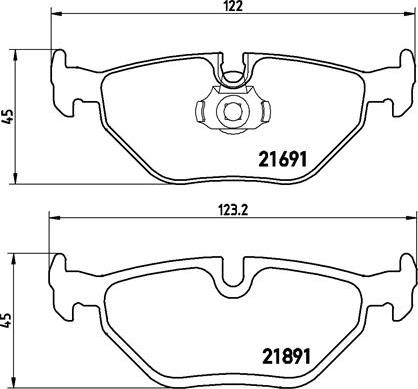 Brembo P 06 023 - Bremžu uzliku kompl., Disku bremzes adetalas.lv