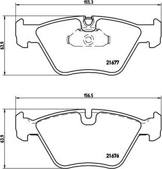 Brembo P 06 022 - Bremžu uzliku kompl., Disku bremzes adetalas.lv