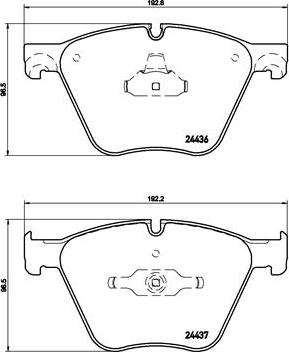 Brembo P 06 073 - Bremžu uzliku kompl., Disku bremzes adetalas.lv