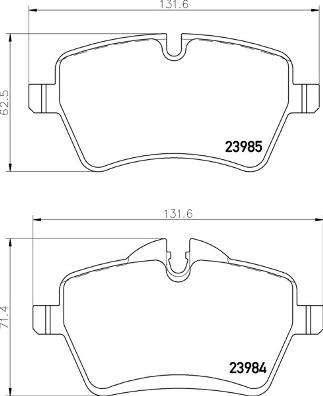 Brembo P 06 104 - Bremžu uzliku kompl., Disku bremzes adetalas.lv