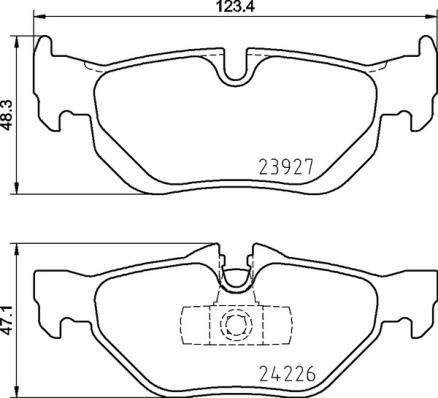 Brembo P 06 105 - Bremžu uzliku kompl., Disku bremzes adetalas.lv