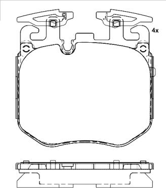 Brembo P 06 106 - Bremžu uzliku kompl., Disku bremzes adetalas.lv