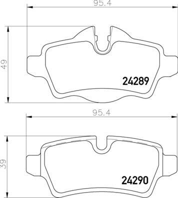 Brembo P 06 103 - Bremžu uzliku kompl., Disku bremzes adetalas.lv