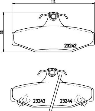 Brembo P 15 004 - Bremžu uzliku kompl., Disku bremzes adetalas.lv