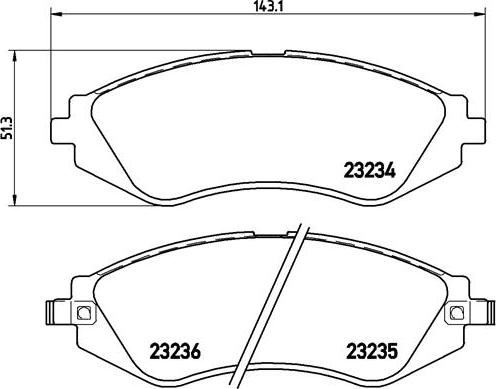 Brembo P 15 002 - Bremžu uzliku kompl., Disku bremzes adetalas.lv