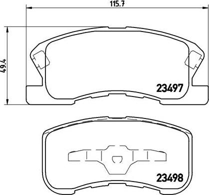 Brembo P 16 008 - Bremžu uzliku kompl., Disku bremzes adetalas.lv