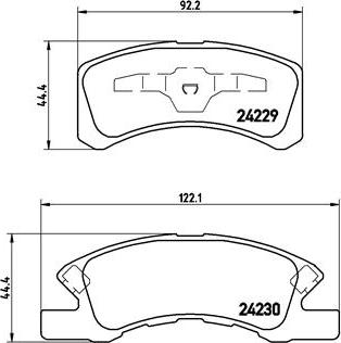 Brembo P 16 011 - Bremžu uzliku kompl., Disku bremzes adetalas.lv