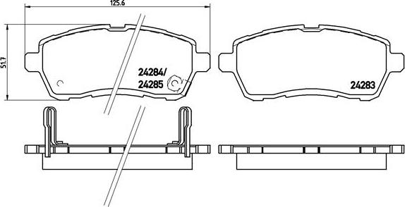 Brembo P 16 013X - Bremžu uzliku kompl., Disku bremzes adetalas.lv