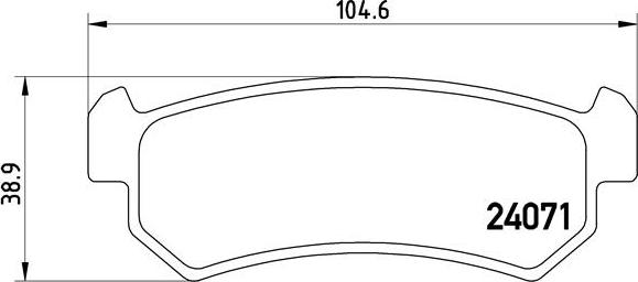 Brembo P 10 001 - Bremžu uzliku kompl., Disku bremzes adetalas.lv