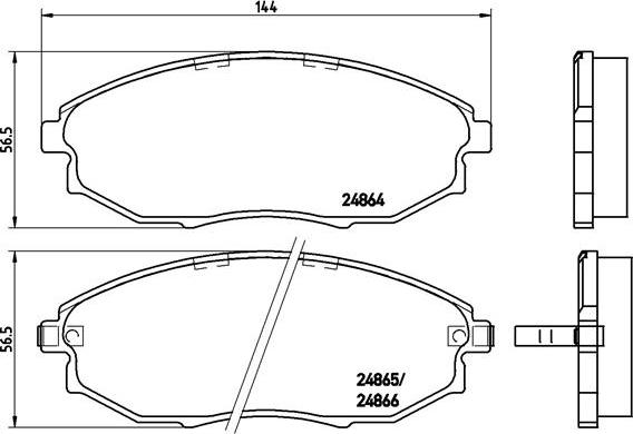 Brembo P 10 007 - Bremžu uzliku kompl., Disku bremzes adetalas.lv