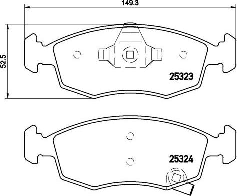 Brembo P 11 031 - Bremžu uzliku kompl., Disku bremzes adetalas.lv