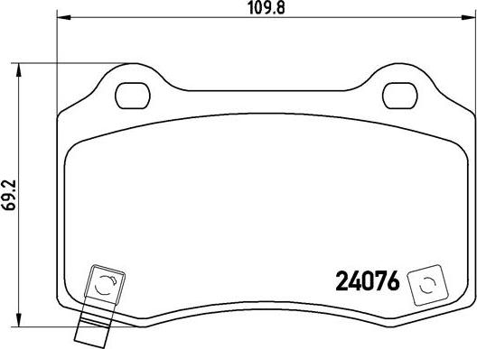 Brembo P 11 024 - Bremžu uzliku kompl., Disku bremzes adetalas.lv