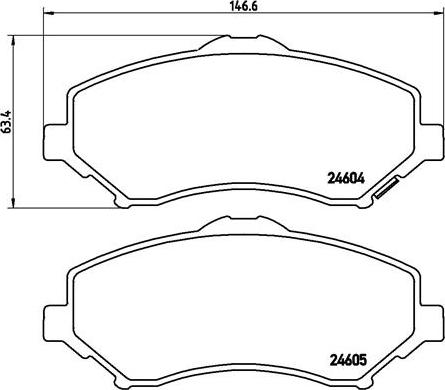 Brembo P 11 025 - Bremžu uzliku kompl., Disku bremzes adetalas.lv