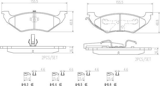 Brembo P11027N - Bremžu uzliku kompl., Disku bremzes adetalas.lv