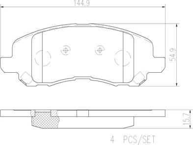 Brembo P18001N - Bremžu uzliku kompl., Disku bremzes adetalas.lv