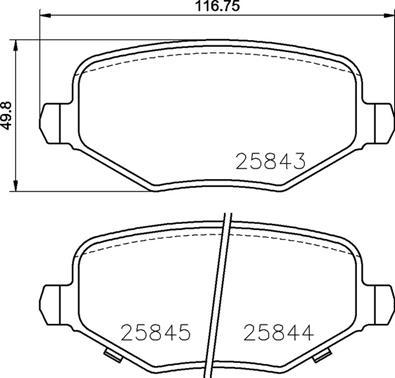 Brembo P 18 029 - Bremžu uzliku kompl., Disku bremzes adetalas.lv