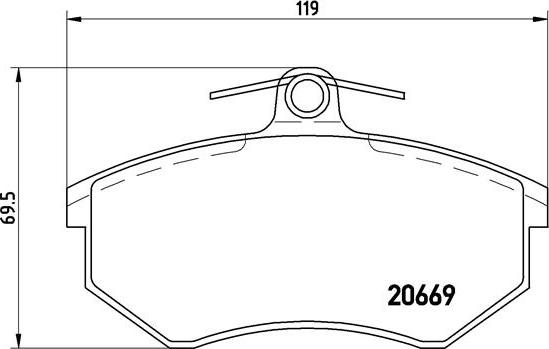 Brembo P 85 092 - Bremžu uzliku kompl., Disku bremzes adetalas.lv