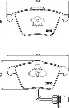 Brembo P 85 097 - Bremžu uzliku kompl., Disku bremzes adetalas.lv