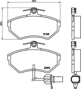 Brembo P 85 044 - Bremžu uzliku kompl., Disku bremzes adetalas.lv