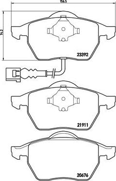 Brembo P 85 045 - Bremžu uzliku kompl., Disku bremzes adetalas.lv