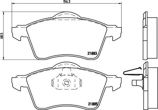 Brembo P85047N - Bremžu uzliku kompl., Disku bremzes adetalas.lv